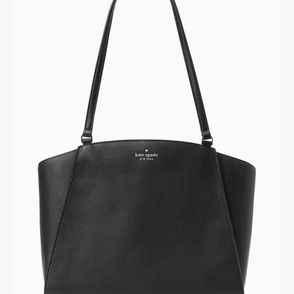 NWT Kate Spade Black LaptopPeppled leather Tote
